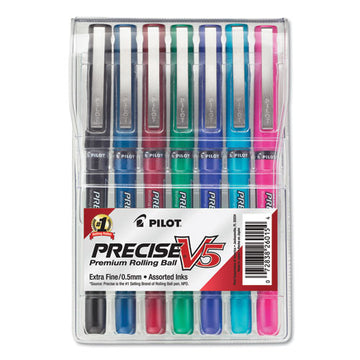 Pilot® Precise V5 Roller Ball Pen, Stick, Extra-fine 0.5 Mm, Assorted Ink And Barrel Colors, 7-pack freeshipping - TVN Wholesale